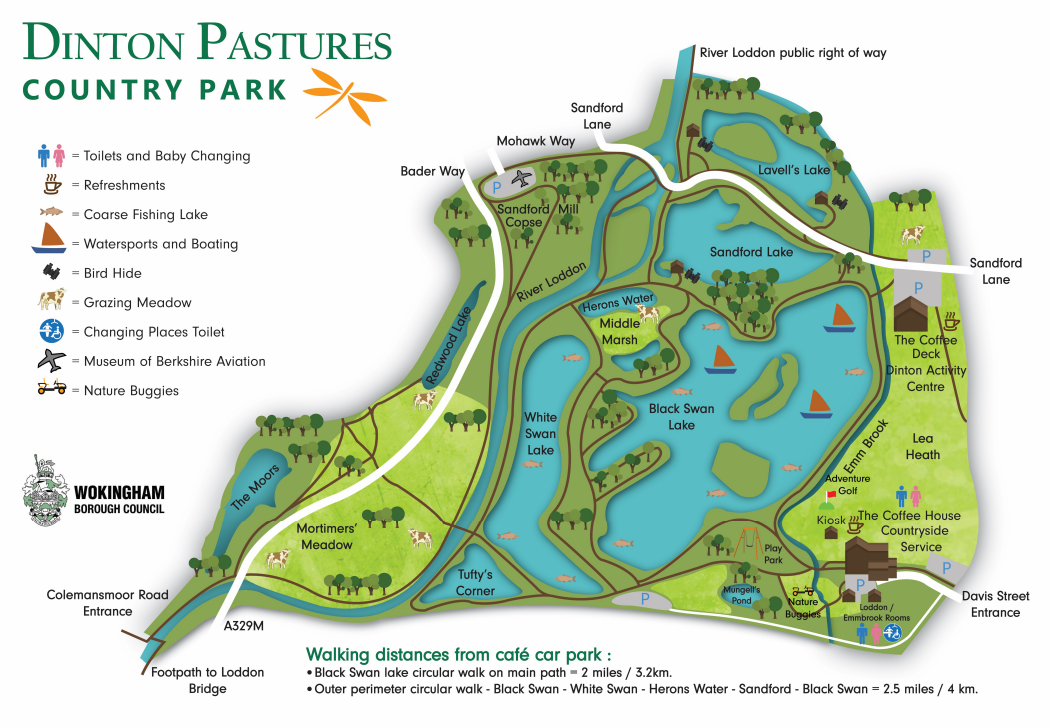 Dinton Pastures map